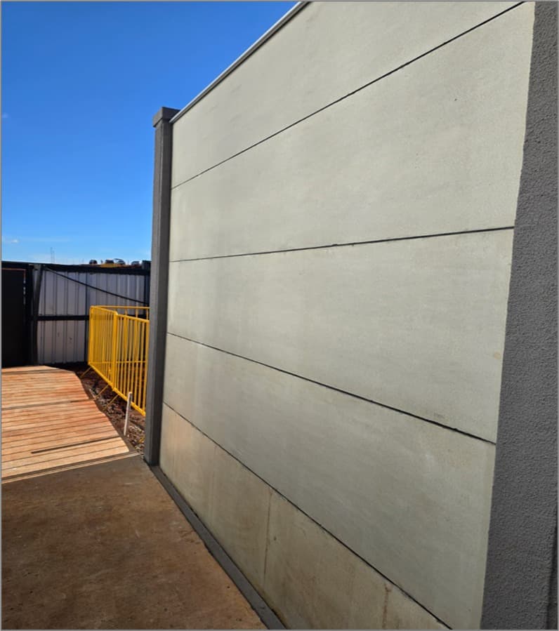 Parede Lightwall aparente com acabamento uniforme