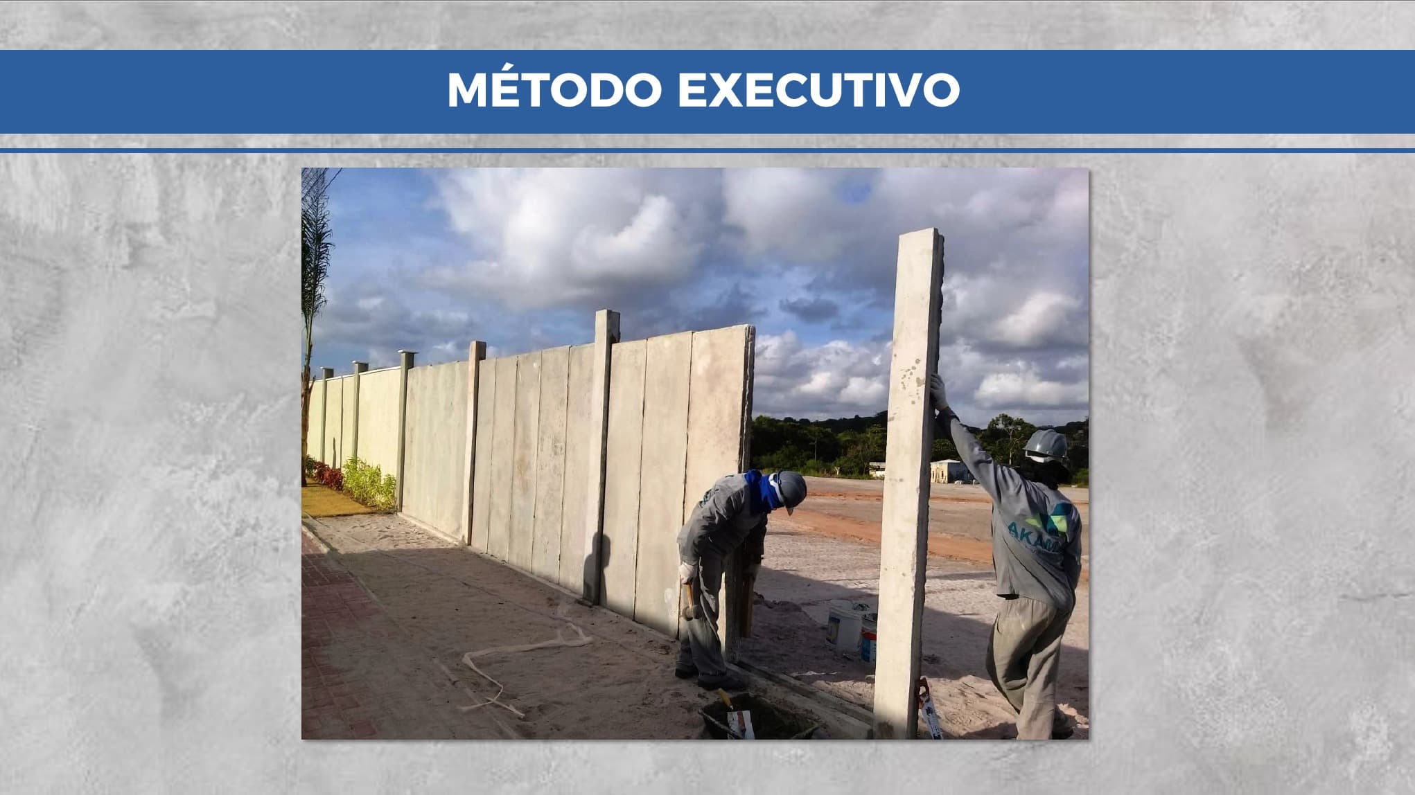 Método executivo de montagem de muro Lightwall